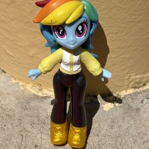 My Little Pony Rainbow-Haired Blue Doll with Yellow Jacket and Gold Boots